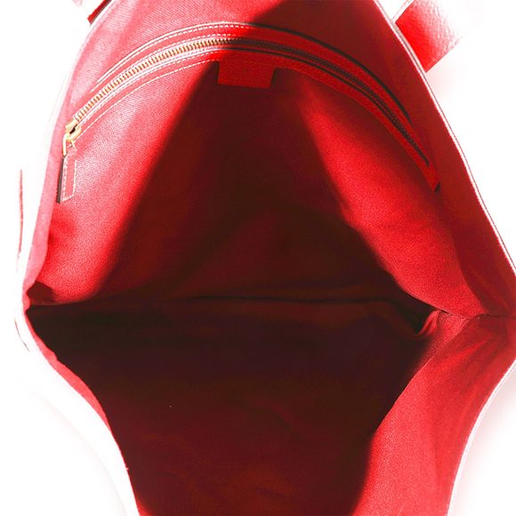 Gucci Red, White, & Blue Logo Stripe Canvas and Leather Tote - Picture 4 of 6